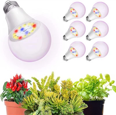 11 W Grow spuldze, sarkana un zila